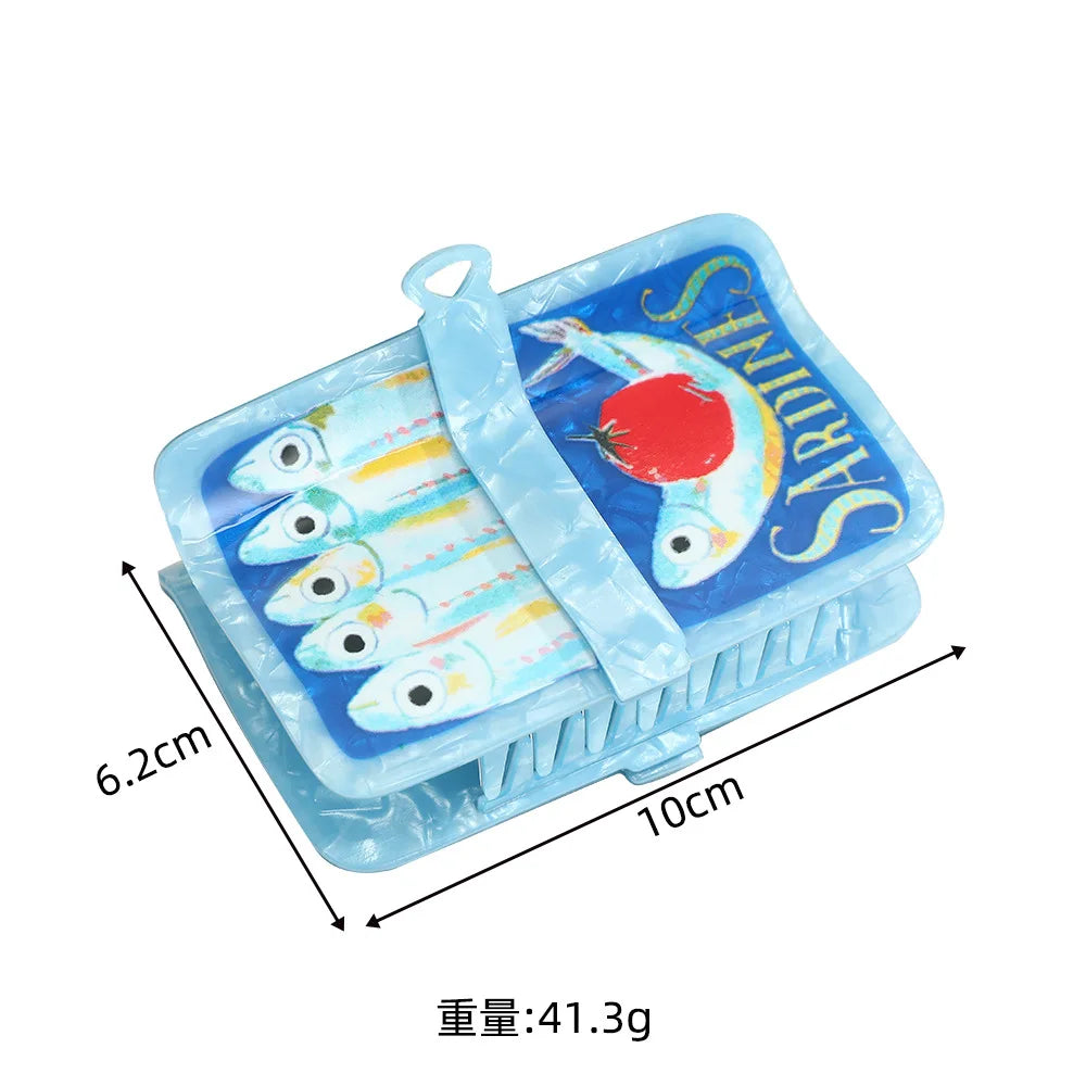 Sardine Can Hair Claw Clip